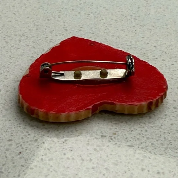 Vintage Heart Brooch Pin Valentine's Day - Picture 4 of 10